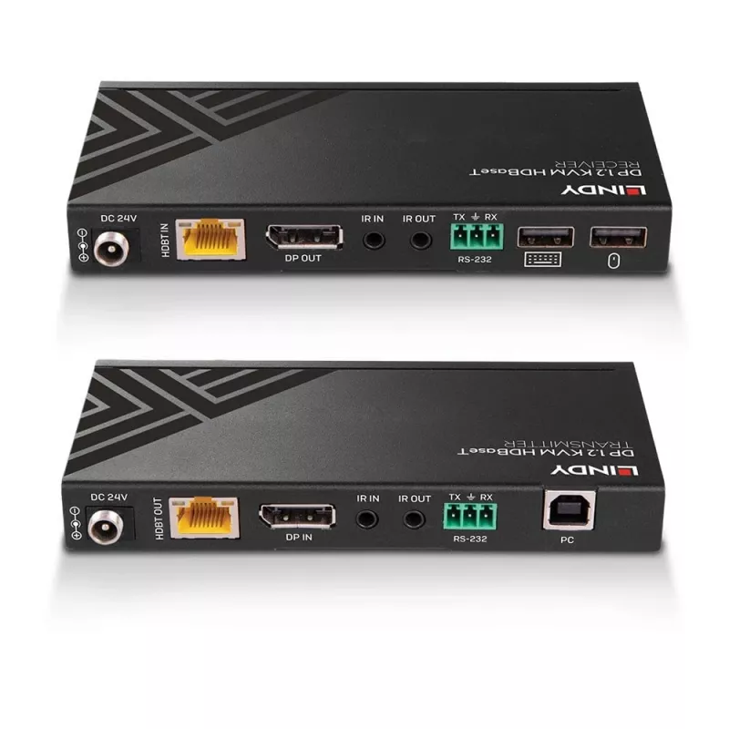 Lindy 150m Cat.6 DisplayPort 1.2, USB, IR e RS-232 HDBaseT KVM Extender