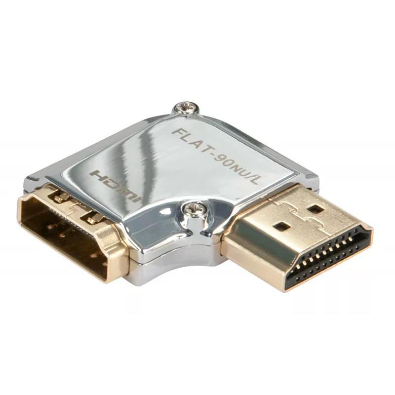 Lindy adattatore CROMO HDMI maschio a HDMI femmina ad angolo 90 gradi - sinistra