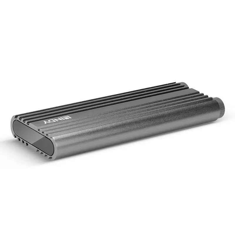 Lindy case per SSD NVMe M.2 USB 3.2 Gen 2 x2, case per SSD, M.2, PCI Express, 20 Gbit/s, porta USB, argento
