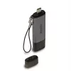 Lindy lettore di schede SD/MicroSD USB 3.2 Type-C e A, MiniSD, SD, nero, grigio, 5000 Mbit/s, USB 3.2 Gen 1 (3.1 Gen 1) Type-A/Type-C, 78,5 mm, 22,5 mm