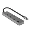 Lindy hub USB 3.2 Type-C a 4 porte con interruttori on/off