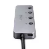 Lindy hub USB 3.2 Type-C a 4 porte con interruttori on/off