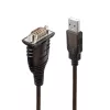 Lindy 43413 cavo seriale grigio 1,5 m USB Type-A RS-232