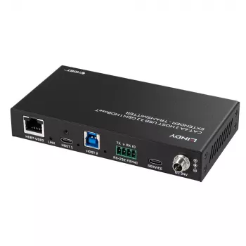 Lindy extender HDBaseT USB 3.2 Gen 1 Cat.6A 2 host 100 m, trasmettitore e ricevitore di rete, 100 m, 480 Mbit/s, Cat6a, VS6320, bronzo fosforoso