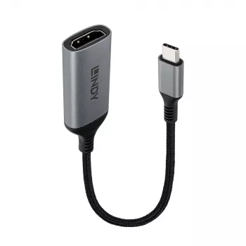 Lindy 43428 adattatore cavo video 0,15 m USB Type-C HDMI grigio