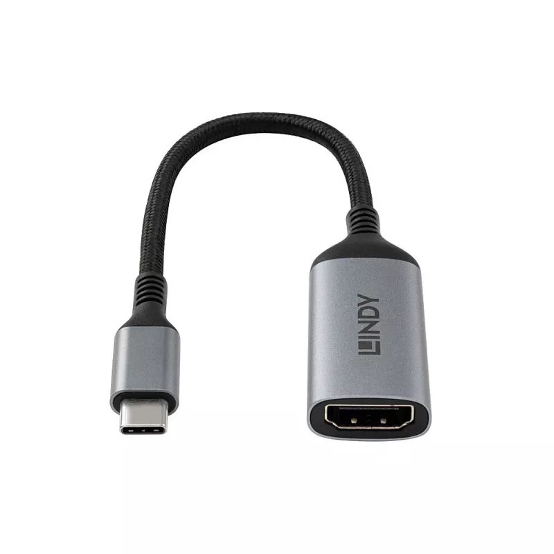 Lindy 43428 adattatore cavo video 0,15 m USB Type-C HDMI grigio