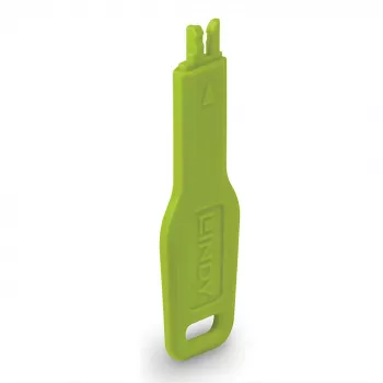 Lindy chiave per blocco porte RJ45, verde, chiave per blocco porte, RJ-45, verde, acrilonitrile-butadiene-stirene (ABS), sacchetto di plastica, CE, RoHS, REACH, California Proposition 65