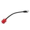 Lindy 0,2m RJ-45 Cat.6A Break-Away Adapter, 0,2 m, Cat6a, RJ-45, RJ-45, nero, rosso