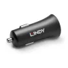 Lindy caricabatterie da auto USB Type-C PD single port, 27 W, auto, accendisigari, 12 V, 3 A, nero