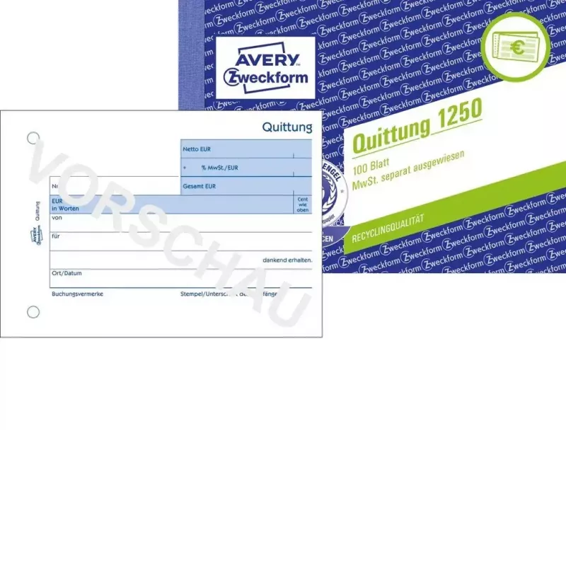 Modulo/libro contabile A6 Avery 1250