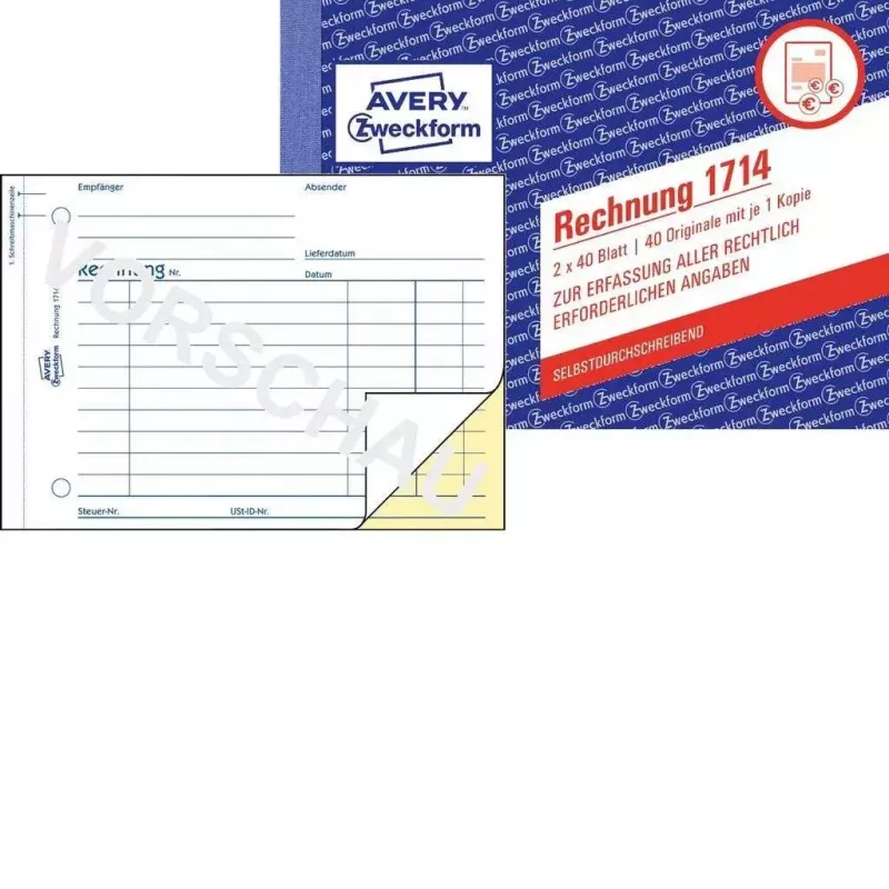 Modulo/libro contabile AVERY 1714 A6 40 pagine