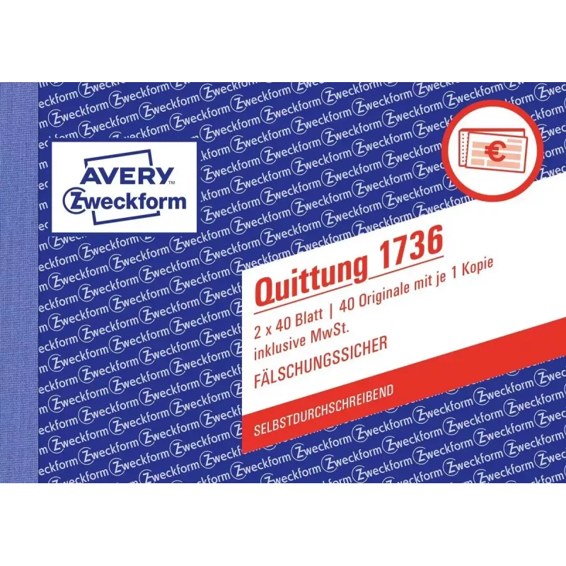 Libro di moduli per liquidazioni A6 Avery 1736-5