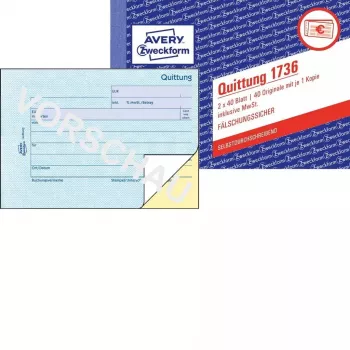 Libro di moduli per liquidazioni A6 Avery 1736-5