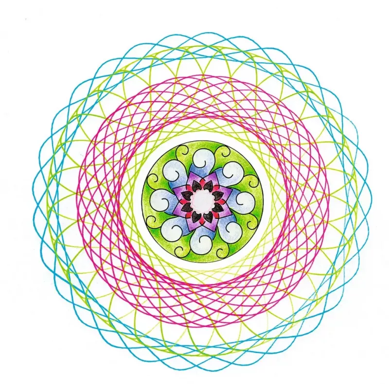 Spirograph per bambini Ravensburger 297740 con stencil e 2 penne, multicolore, per bambini dai 6 anni