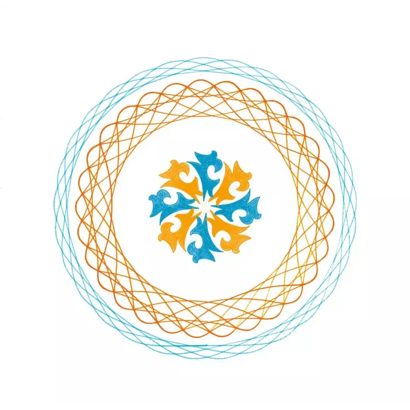 Spirograph per bambini Ravensburger 297740 con stencil e 2 penne, multicolore, per bambini dai 6 anni