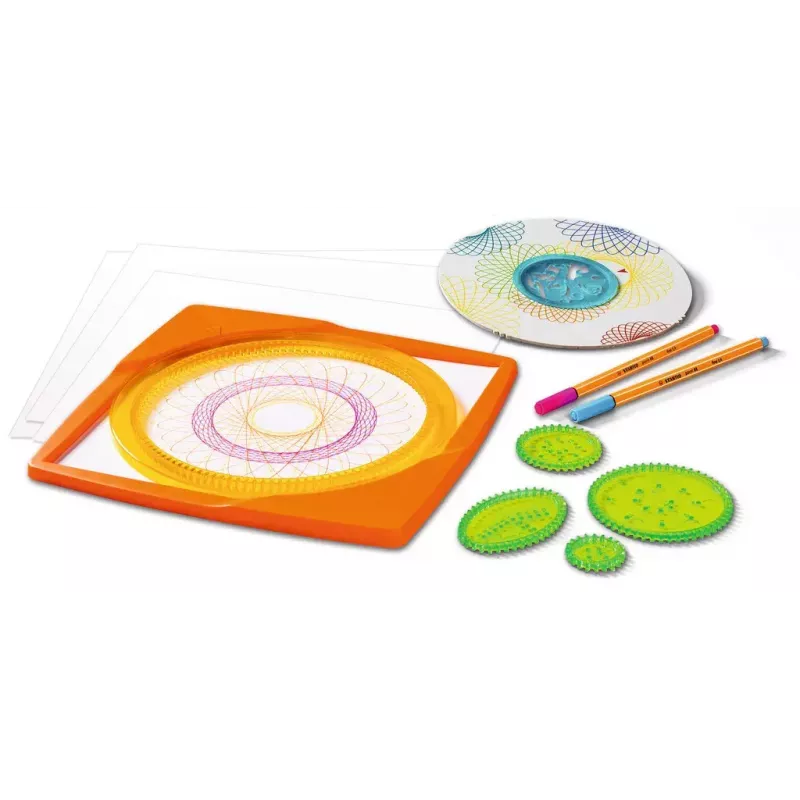 Spirograph per bambini Ravensburger 297740 con stencil e 2 penne, multicolore, per bambini dai 6 anni