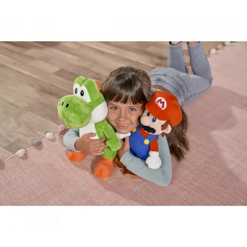 Peluche figura Yoshi di Simba-Dickie, tema Super Mario, modello 109231012, circa 30 cm