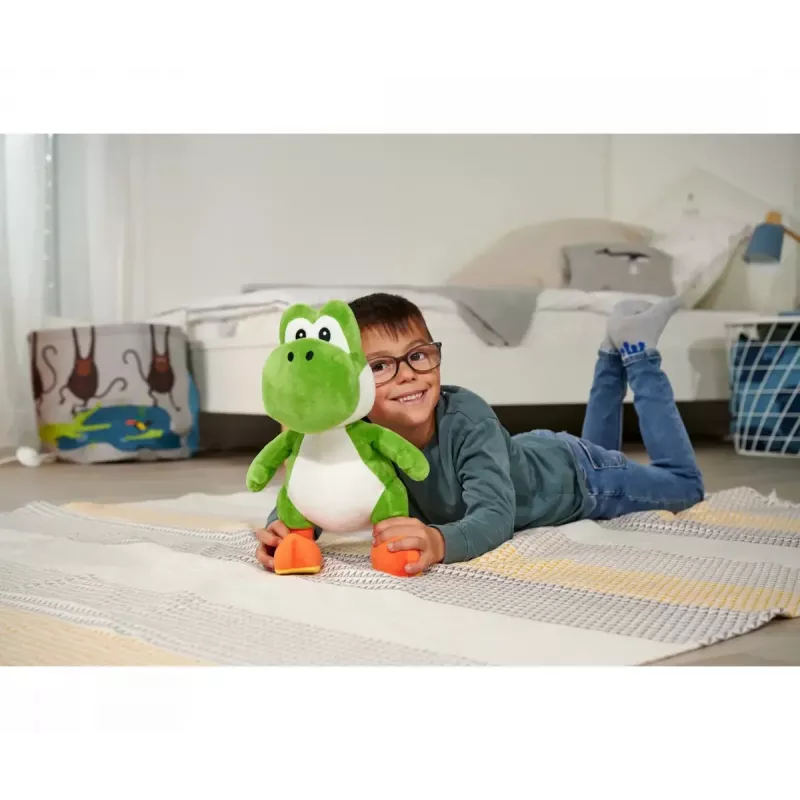 Peluche figura Yoshi di Simba-Dickie, tema Super Mario, modello 109231012, circa 30 cm