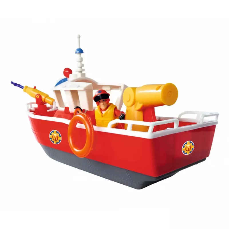 Giocattolo motobarca antincendio Simba-Dickie Fireman Sam Titan Fireboat, set di veicoli giocattolo