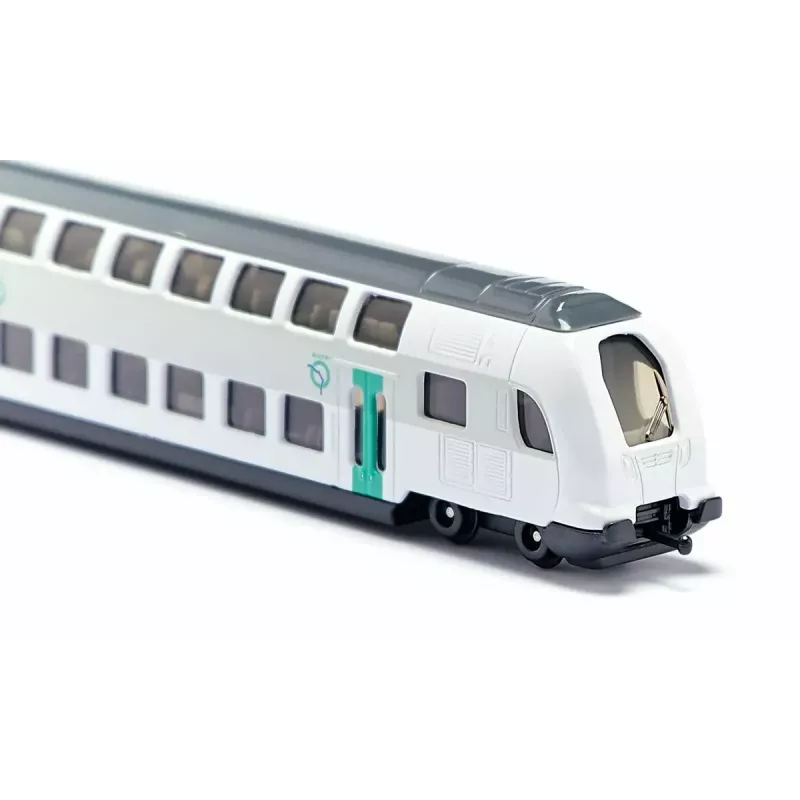 Treno Siku RATP a due piani metallo plastica nero blu grigio