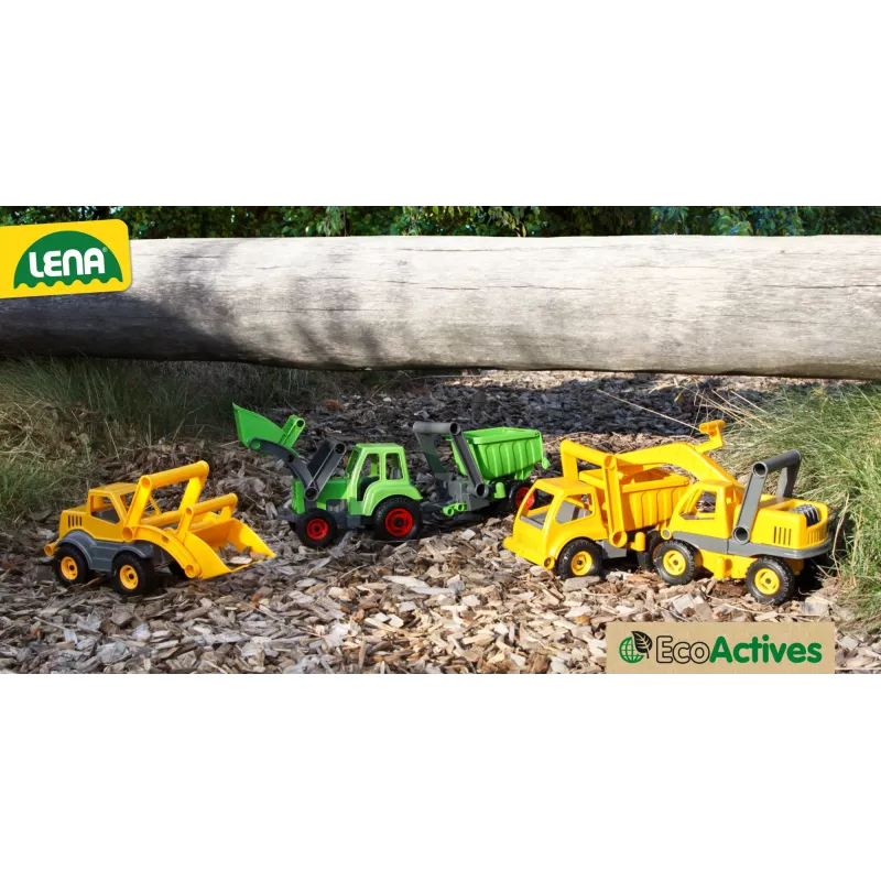 Trattore Lena EcoActives 04213 multicolore plastica legno 2+