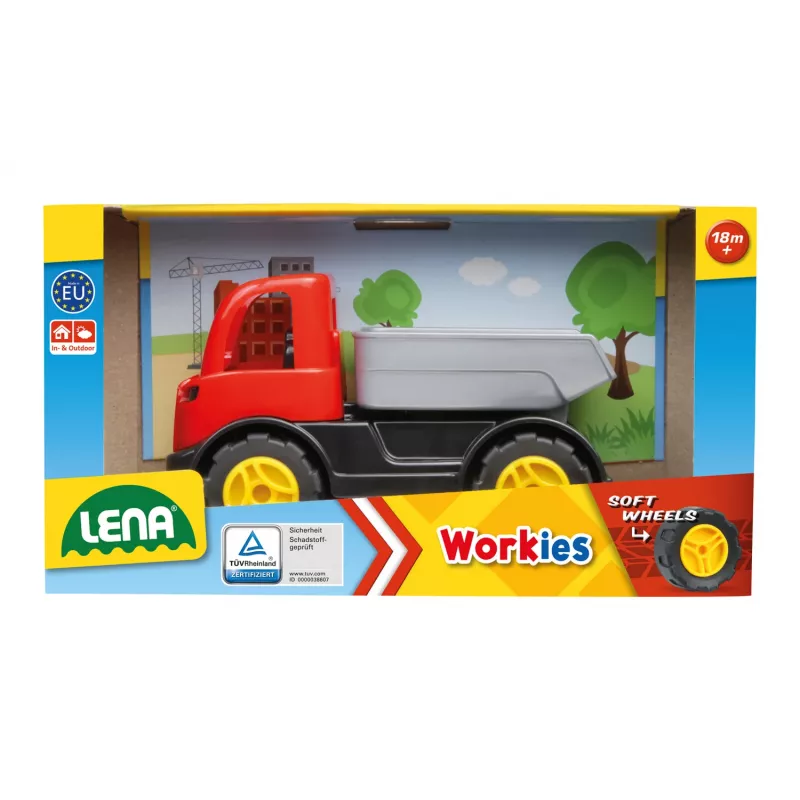 Ribaltabile giocattolo Lena 01260 – costruzione robusta, design colorato, veicolo giocattolo per bambini