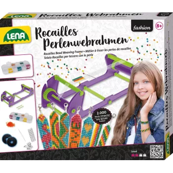 Telaio per perline Lena 42722 Rocailles – telaio regolabile in altezza, leggero