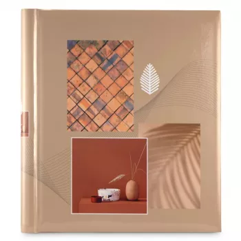 Hama Singo II album fotografico autoadesivo, 28x31 cm, 20 pagine bianche, terracotta (00007638)