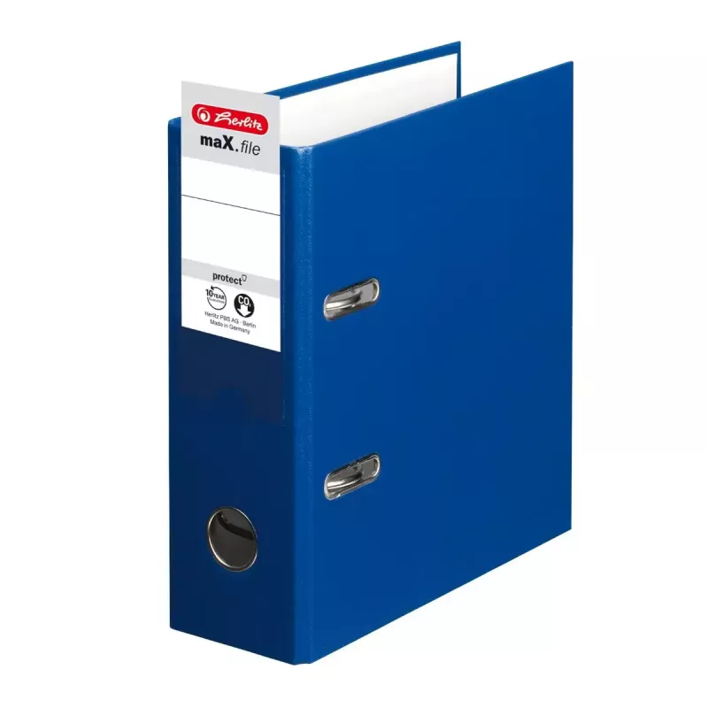 herlitz raccoglitore a leva in PP 10842326, A5 verticale, dorso 75 mm, blu