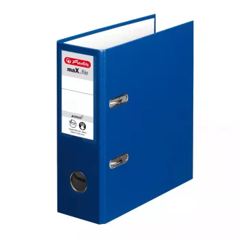 Raccoglitore ad anelli in PP herlitz 10842326, A5 verticale, dorso 75 mm, blu