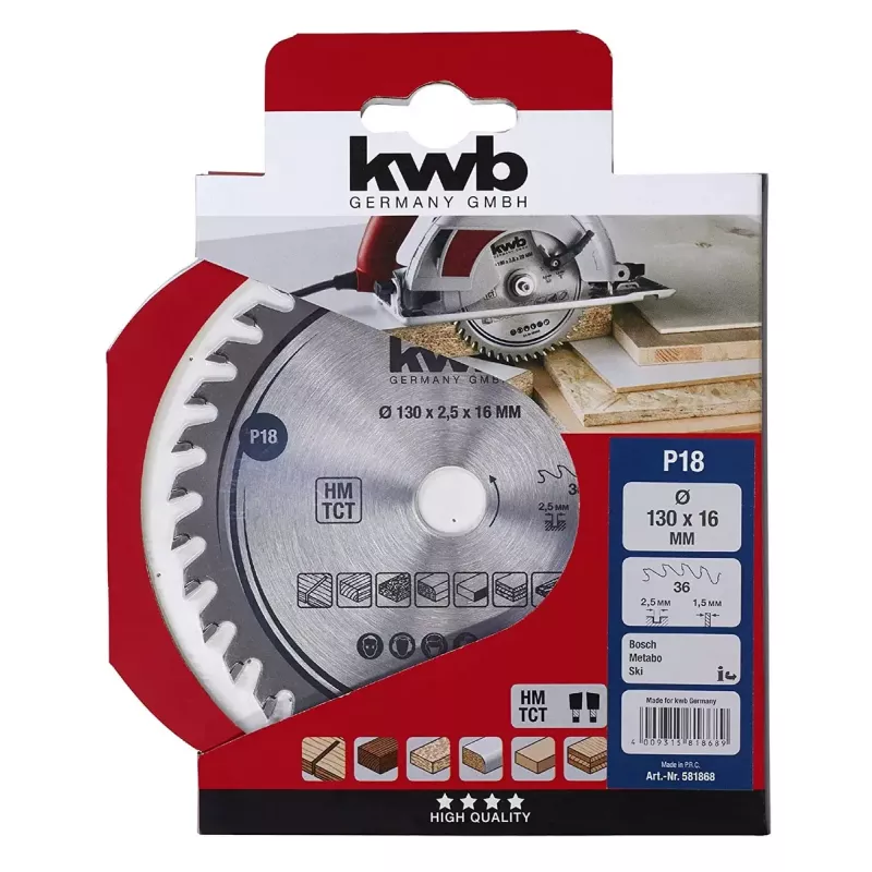 Lama per sega circolare KWB 581868 per metallo 1 pezzo 190 g