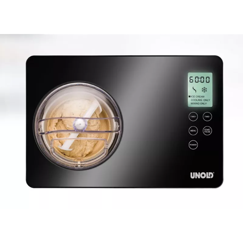 Unold 48845 gelatiera con compressore 2 L 180 W nero, acciaio inox