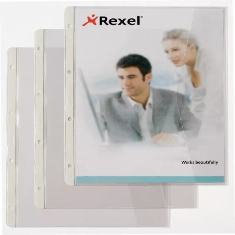 Rexel cartella per documenti con coperchio a ribalta, 210 x 297 mm (A4), trasparente, 0,13 mm, 233 mm, 301 mm, 2 mm
