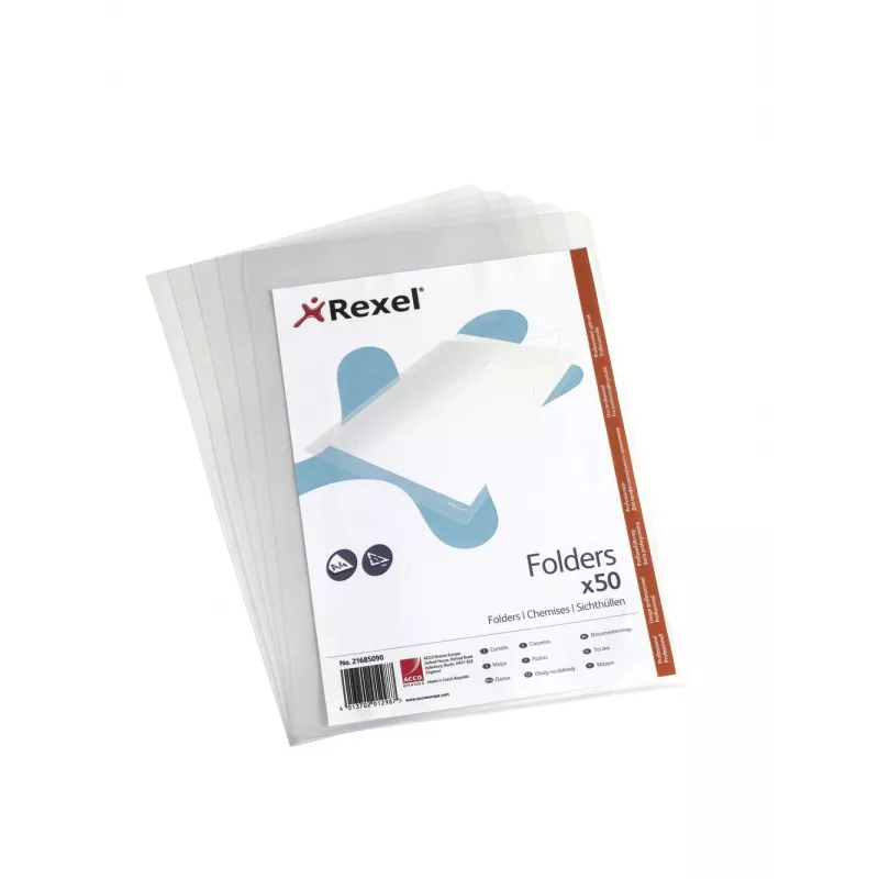 Rexel Crystal L cartella A4 trasparente (50), 210 x 297 mm (A4), trasparente, polipropilene (PP), 221 mm, 312 mm, 15 mm