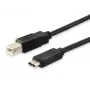 Equip cavo USB 2.0 Type-C su Type-B, 1 m, USB B, USB C, USB 2.0, connettore maschio/connettore maschio, nero