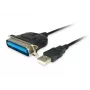 Equip Cavo adattatore da USB-A a parallela (Centronics 36), 1,5 m, nero