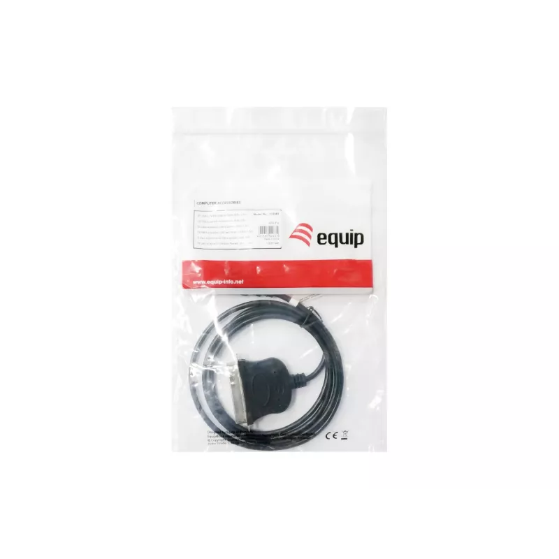 Equip Cavo adattatore da USB-A a parallela (Centronics 36), 1,5 m, nero