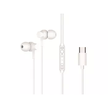 Cuffie in-ear con filo CONCEPTRONIC BRENDAN03W – USB-C, 20–20000 Hz, cavo 1,2 m, bianco