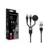 Cavo dati e ricarica rapida 3-in-1 USB A su 2× USB-C Conceptronic ETTA08B15 — 1,5 m, USB 2.0, 5 A, caricabatterie Apple Watch, 100 W E‑Mark