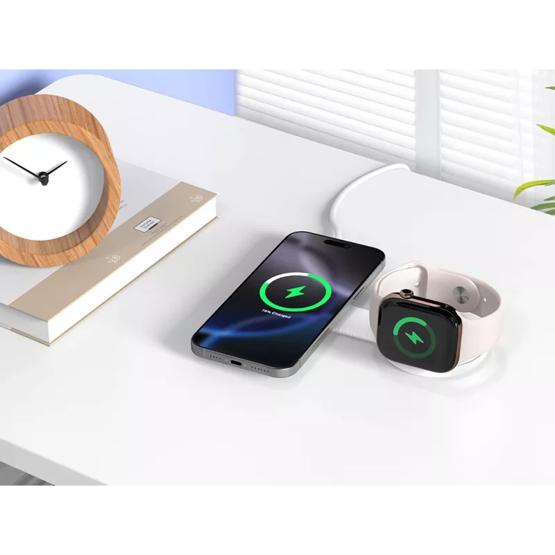 Conceptronic GORGON04W caricabatterie wireless magnetico pieghevole 2-in-1 Qi2 25W