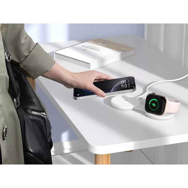 Conceptronic GORGON04W caricabatterie wireless magnetico pieghevole 2-in-1 Qi2 25W