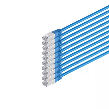 Cavo di rete S/CONN 75711-H0.25B-SET10 blu 0,25 m