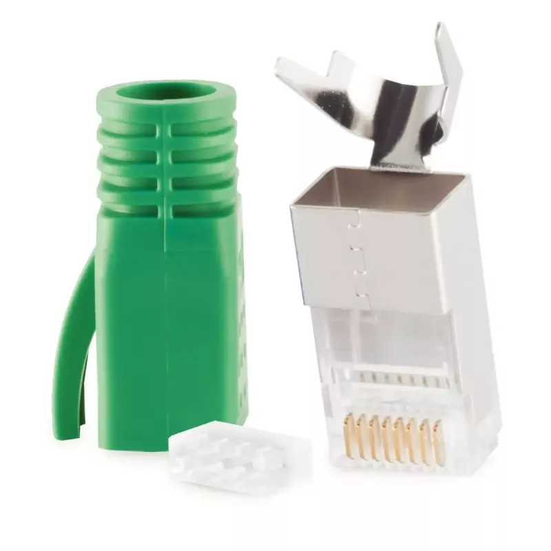 Connettore a innesto in filo RJ-45 ShiverPeaks 72067-G verde