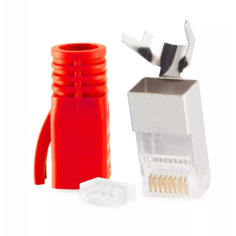 Connettore per cavo RJ-45 ShiverPeaks 72067-R rosso