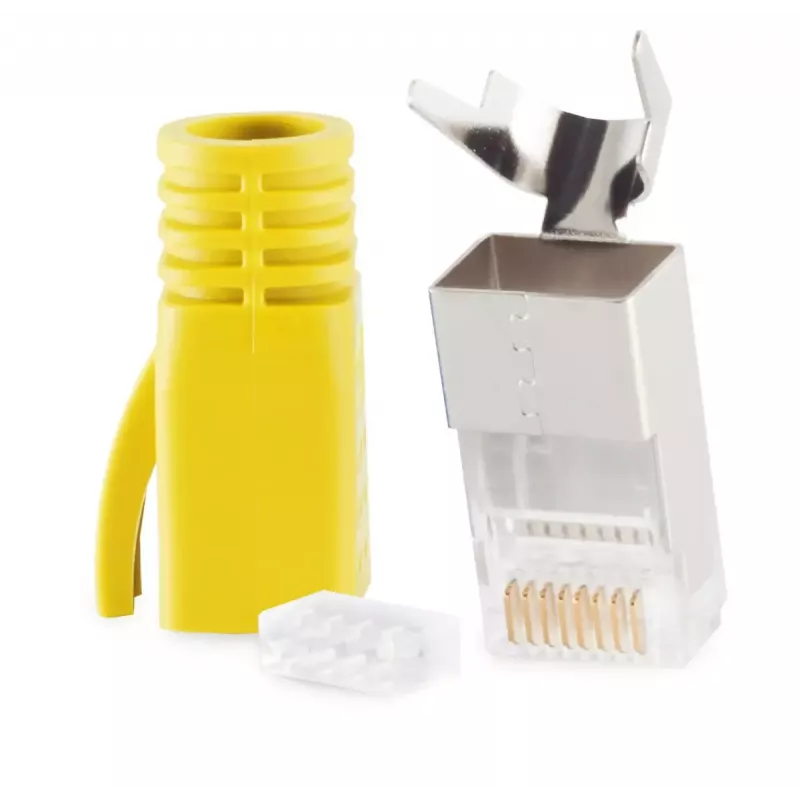 Connettore per cavo RJ-45 ShiverPeaks 72067-Y giallo