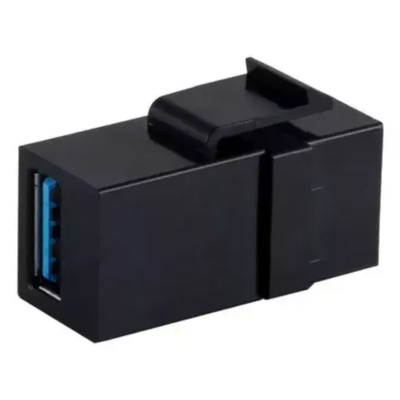 Modulo Keystone ShiverPeaks S/CONN 08-10041 piatto nero USB A