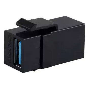 Modulo Keystone ShiverPeaks S/CONN 08-10041 piatto nero USB A