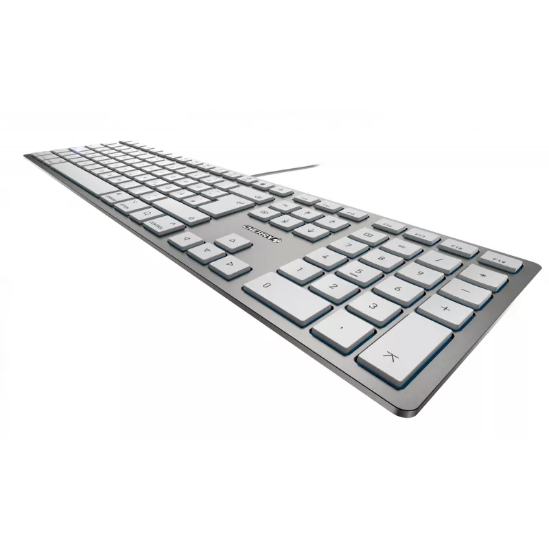 Tastiera sottile CHERRY KC 6000 FOR MAC con filo, argento/bianco, USB (QWERTY – UK)