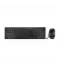 Tastiera sottile CHERRY DW 9500 con mouse inclusa universale RF wireless + Bluetooth AZERTY francese nero, grigio