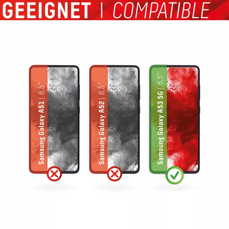 Pellicola protettiva display + custodia Displex per Samsung Galaxy A53 5G, vetro temperato
